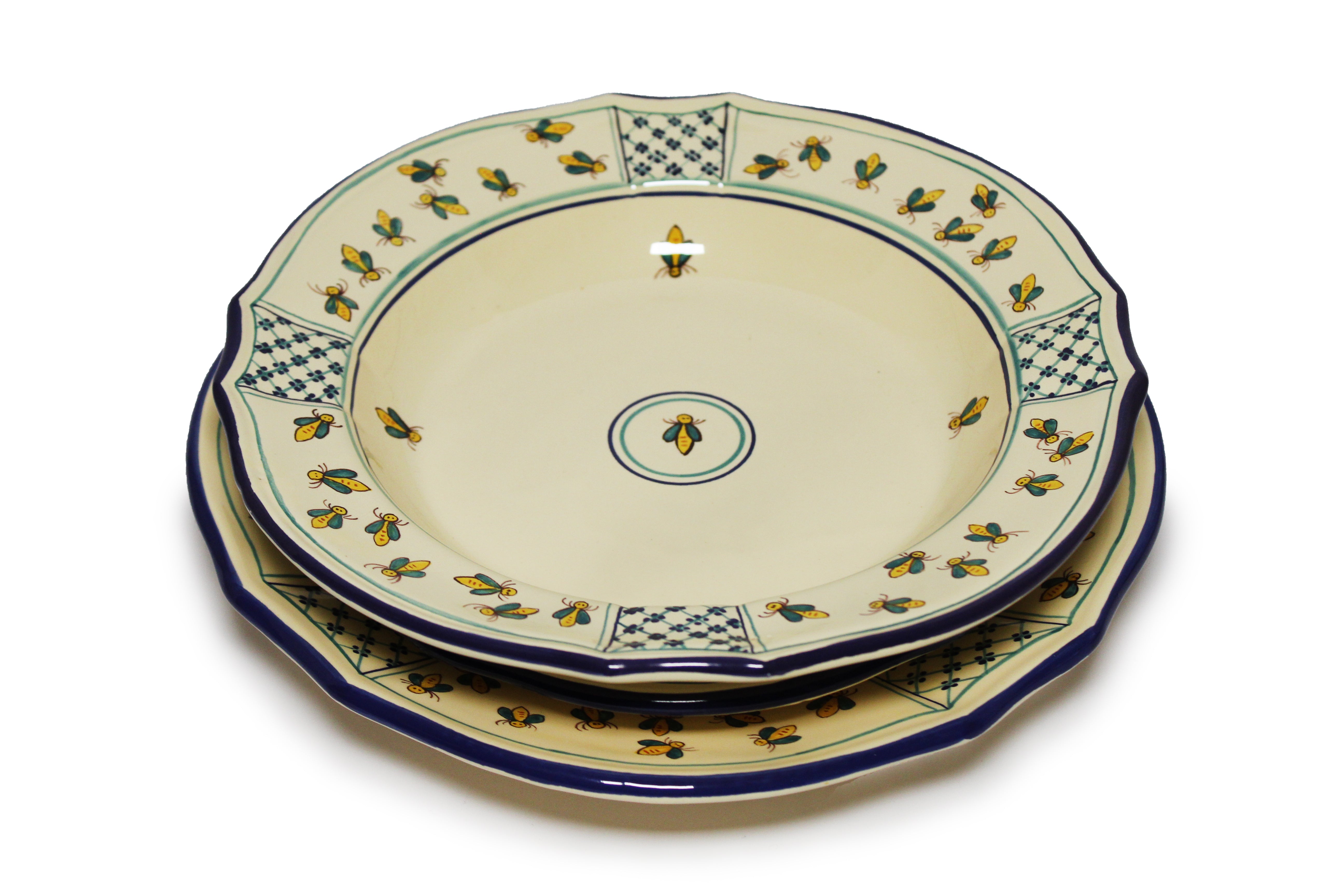 Set Piatti Tavola Api Blu