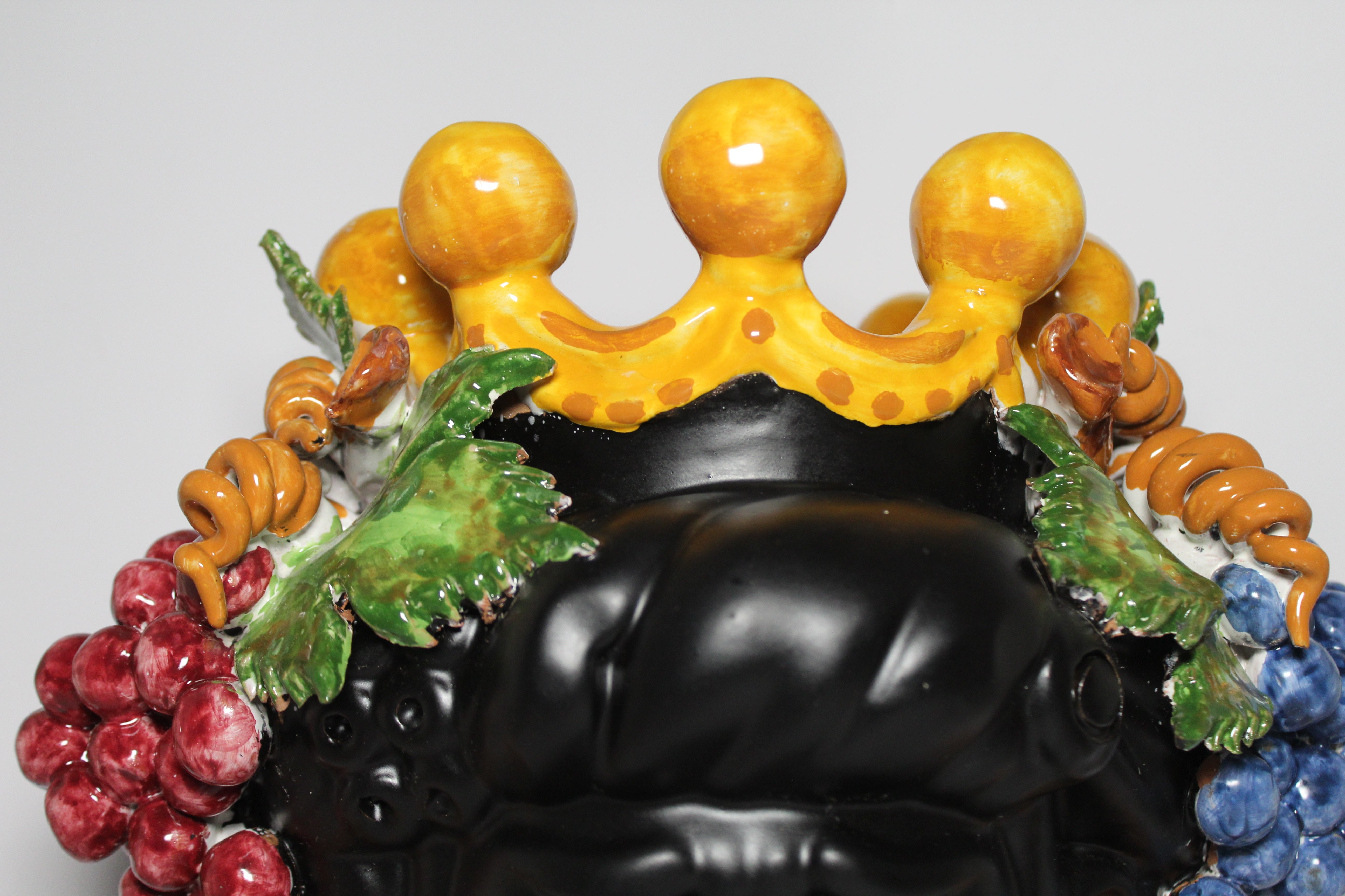 Teste di Moro Nero Opaco e Frutta